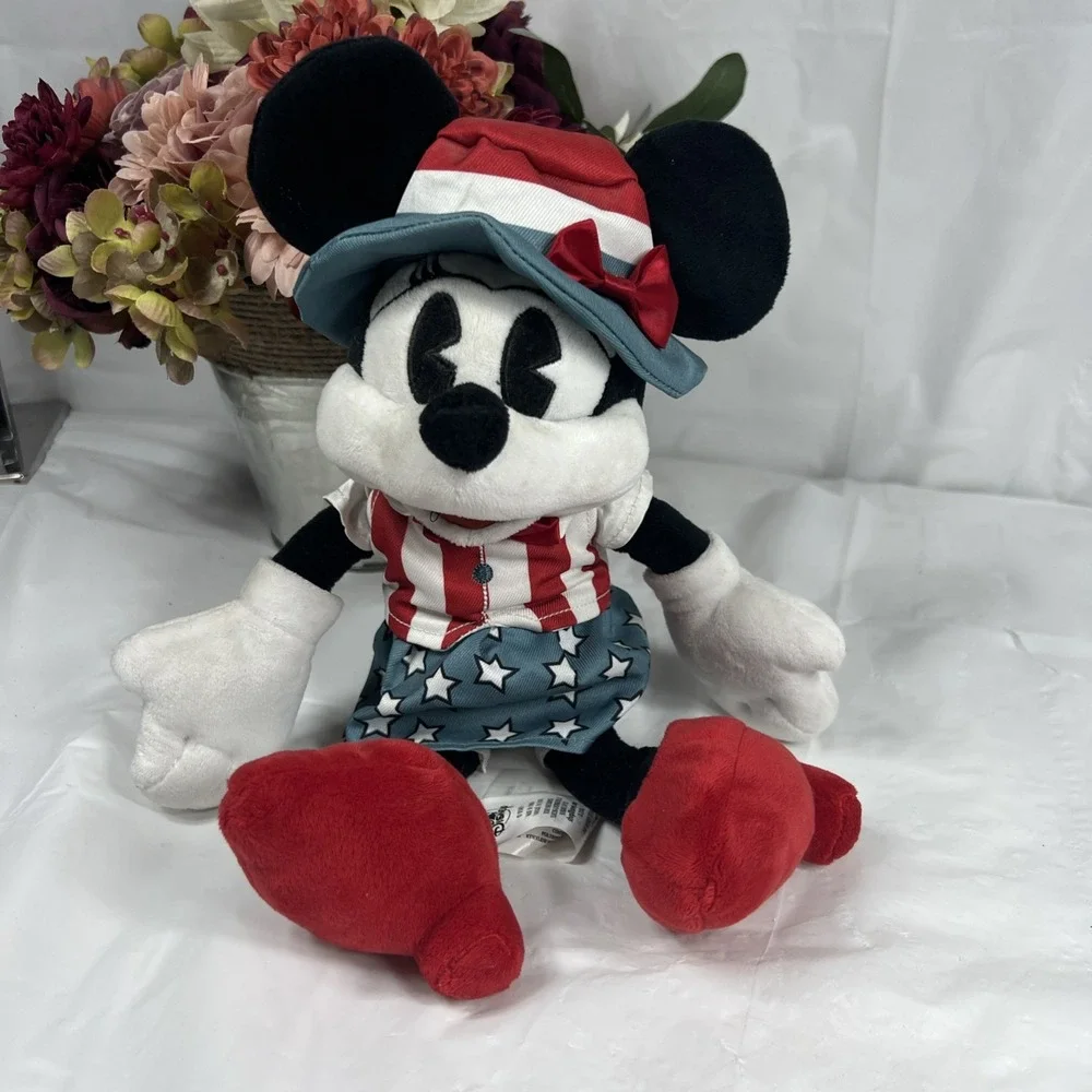 Disney Parks Minnie‎ Mouse Americana USA Patriotic Plush 13